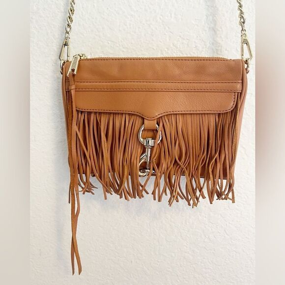 REBECCA MINKOFF Fringe Mini MAC
Leather Crossbody Bag light Brown - Picture 16 of 17